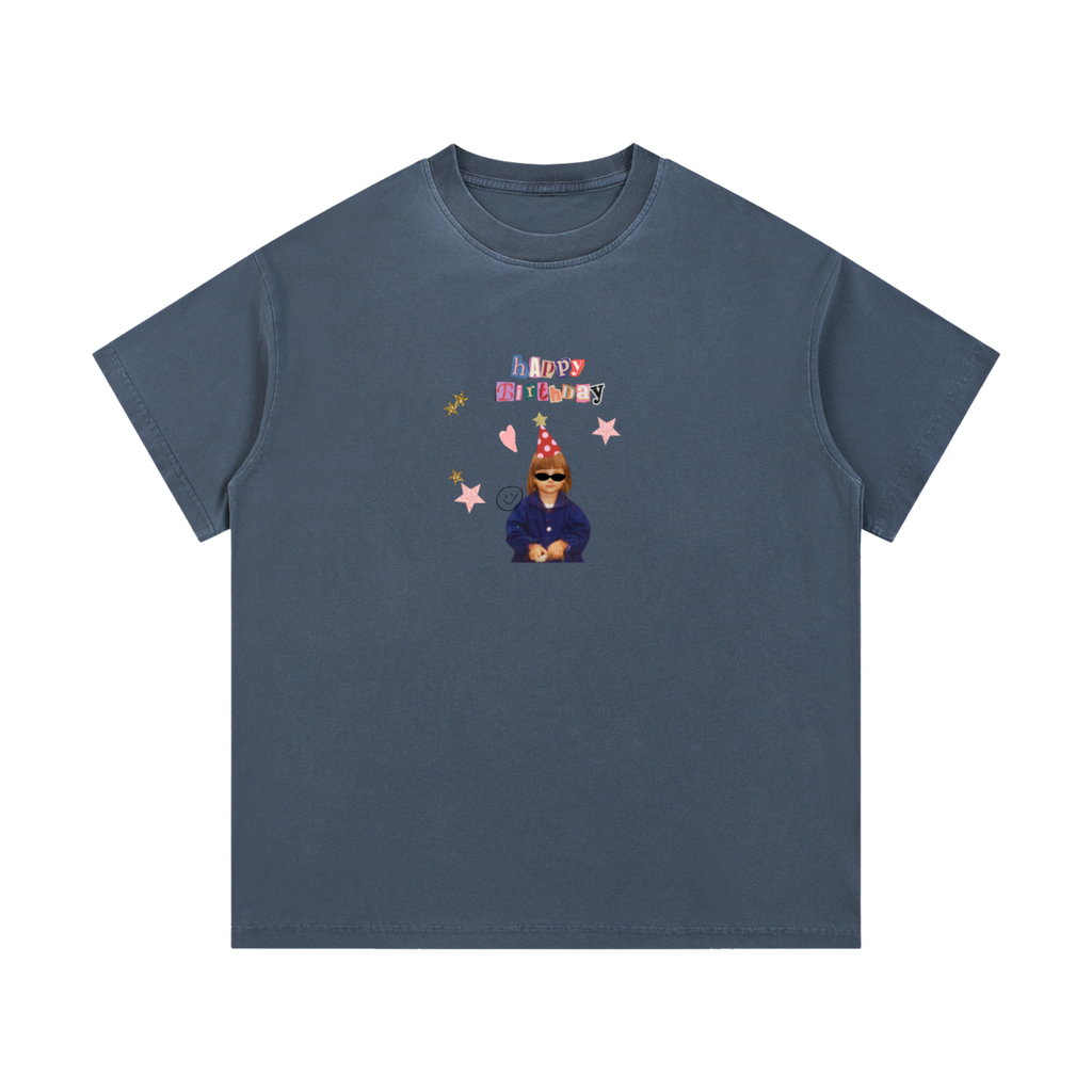 Vintage Wash Cotton Birthday t-shirt