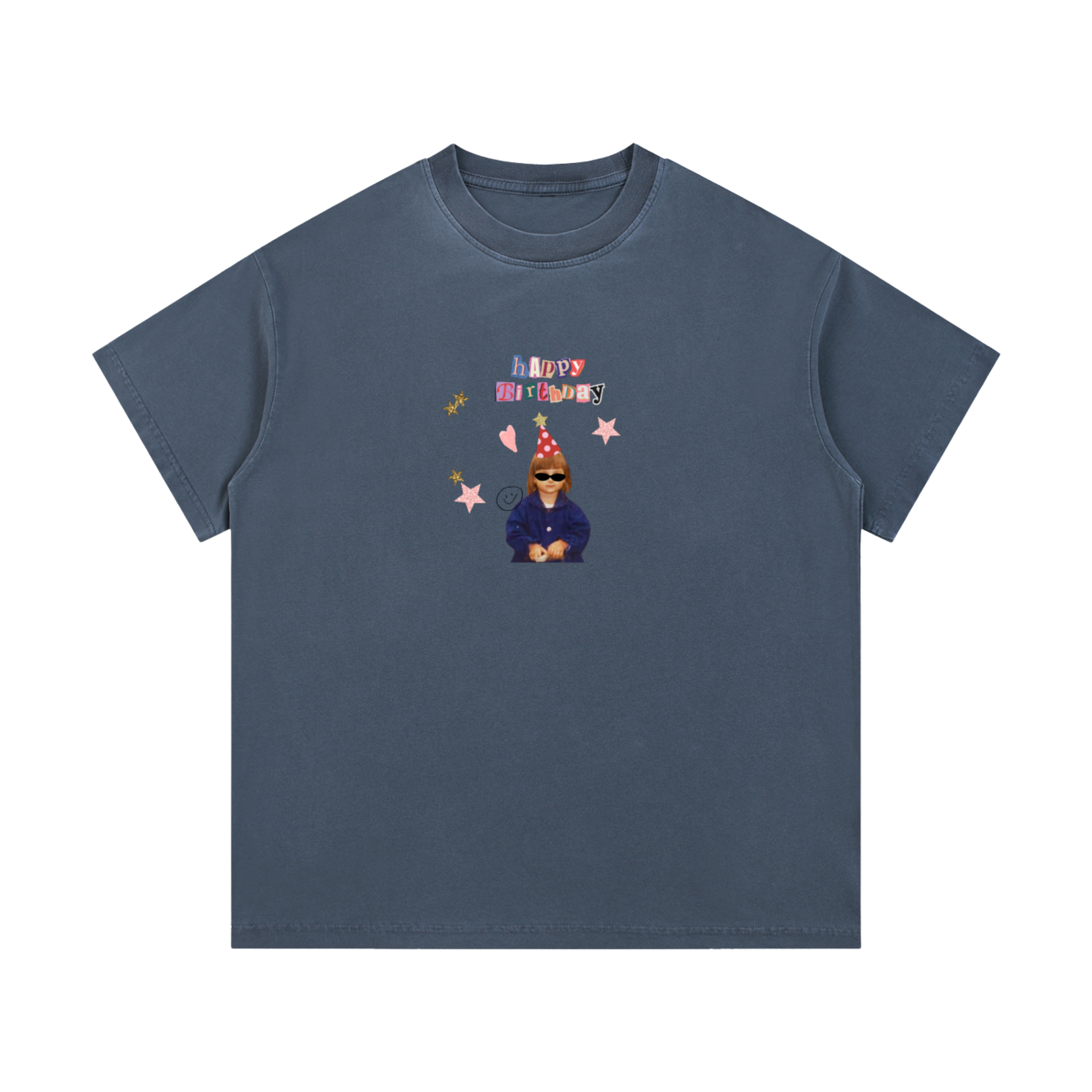 Vintage Wash Cotton Birthday t-shirt